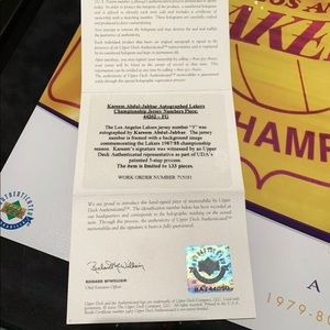 Kareem Abdul Jabbar Autographed Jersey Numbers